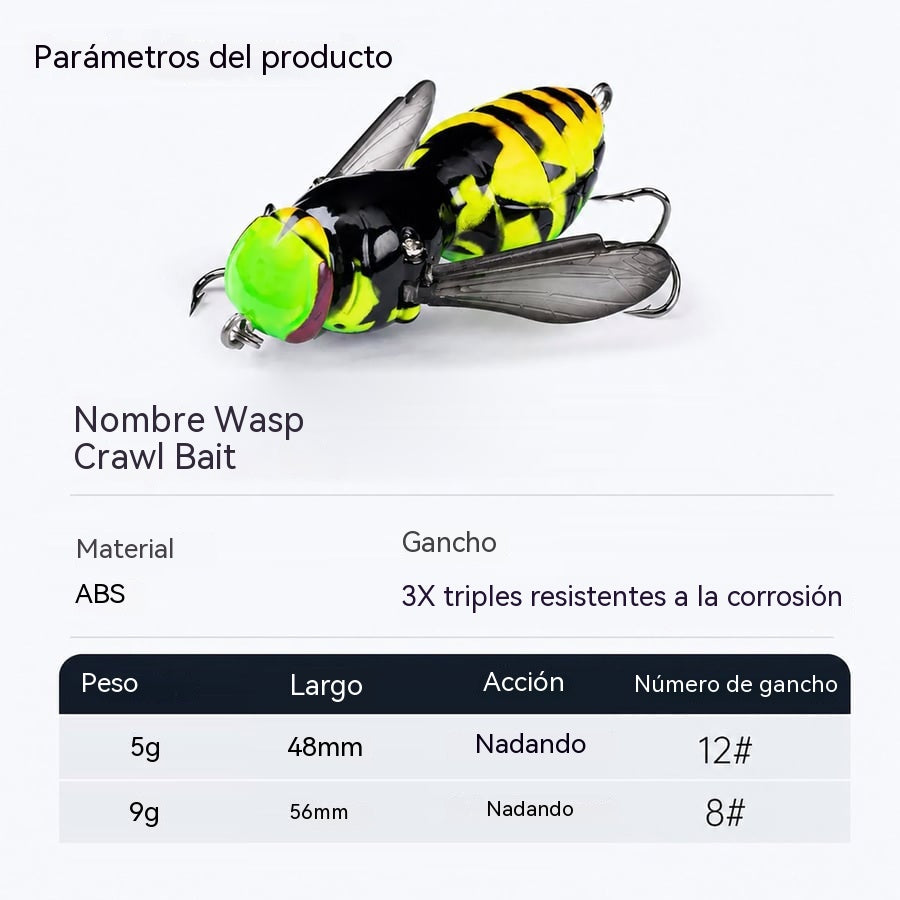 【Compra 1, llévate 1 gratis】🐟 Tentación mortal 🐝 Cebo biónico para avispas de superficie 🔥 ¡Provoca ataques explosivos y violentos en la superficie!