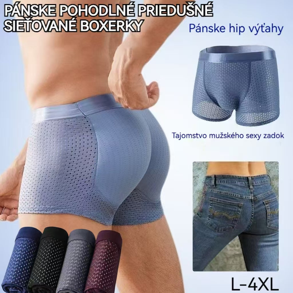 🔥【Novoročná výhodná ponuka】【🔥Horúca akcia】Pánske pohodlné priedušné sieťované boxerky