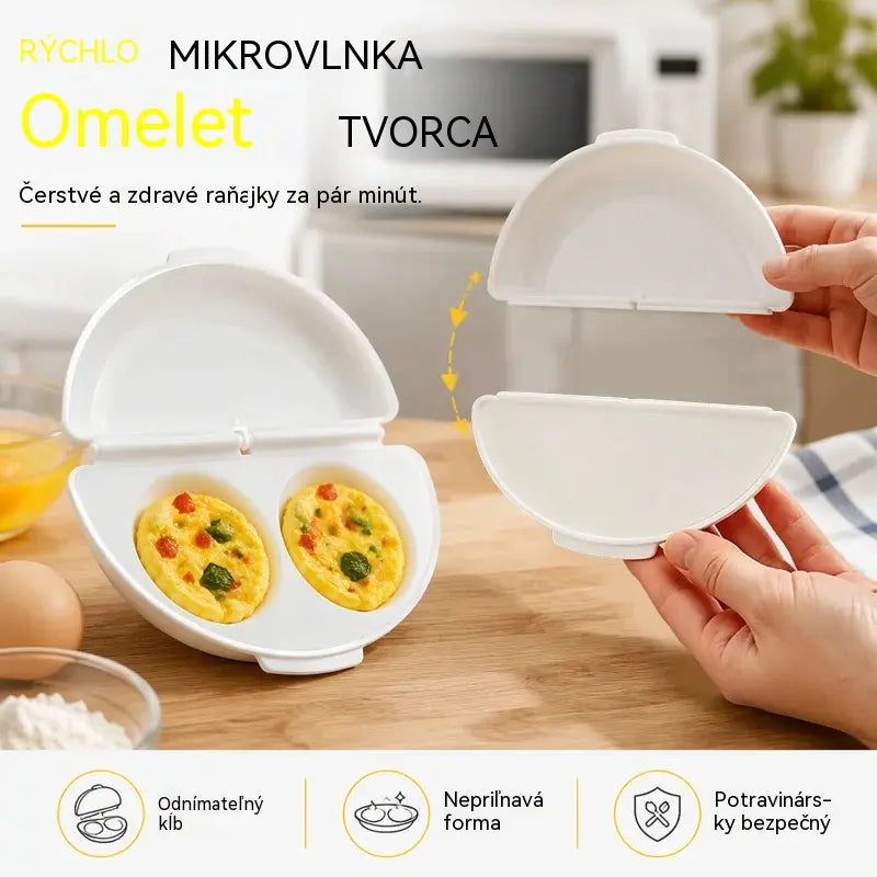 🎁Dva len za 23 €💥🍳 2 v 1 mikrovlnná fritéza na vajíčka a varič vajec