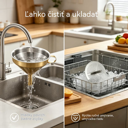 🍲【10cm+14cm】Nálevka z nehrdzavejúcej ocele 304 – nevyhnutná súčasť kuchyne!