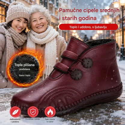 💥【35-40】Ženske ručno rađene kožne, pamučne, neklizajuće cipele za jesen i zimu