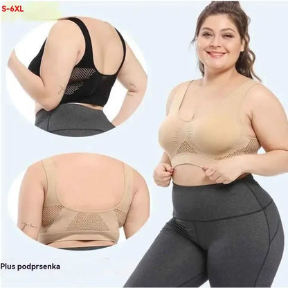 🥰【4-dielna sada】Priedušná a štýlová športová podprsenka ❤️【40-120 kg】.