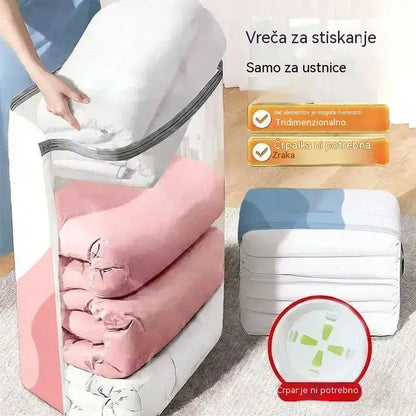 🧳 5 artiklov za samo 25 € 💨 Velike, fleksibilne vakuumske vrečke za shranjevanje: Zračna črpalka ni potrebna, neprepustne, idealne za prihranek prostora v kovčku in doma ✈️