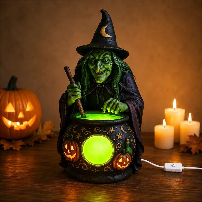 🧙🎃Halloweenská socha čarodejníckeho kotla