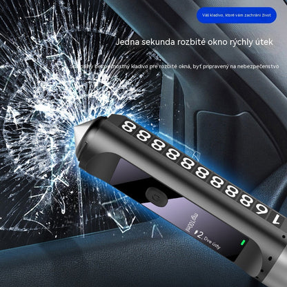 🚗🍷 Alkoholtester + Dočasná parkovacia evidenčná značka + Otvárač okien. Tri v jednom dychtester.