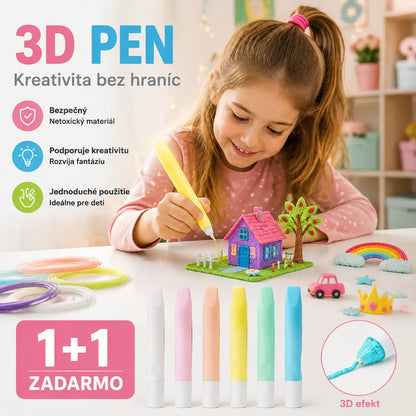 【1 sada 6 kusov】🎁3D tlačiarenské pero pre deti: Kreslenie bublín z popcornu (DIY)