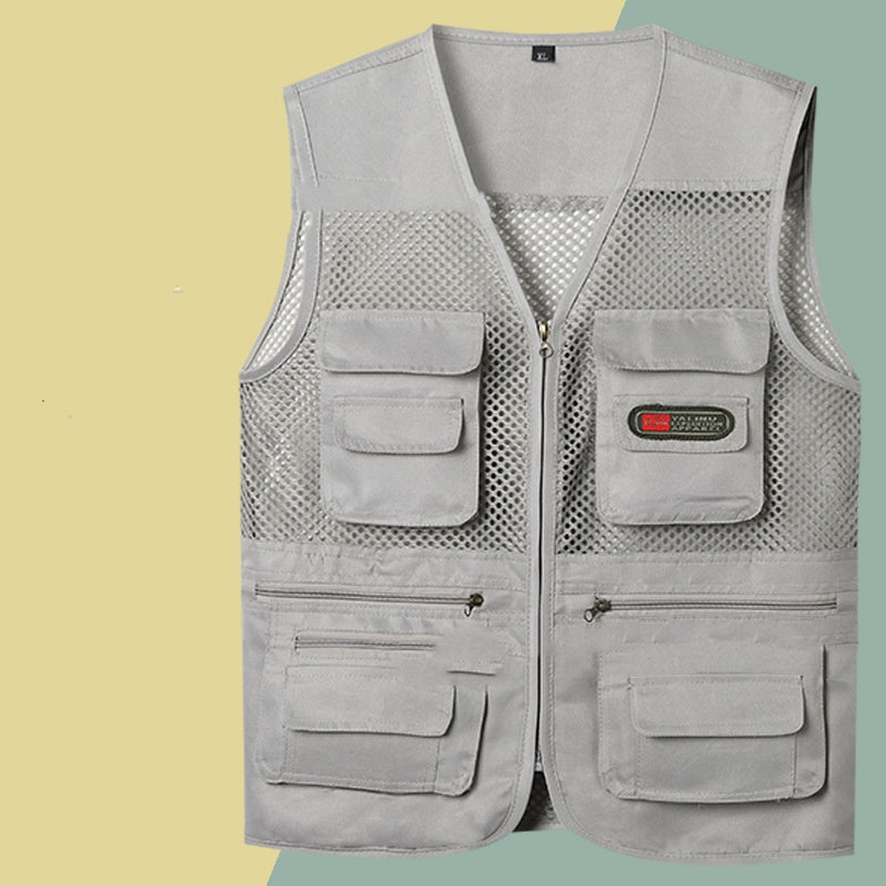 Jednoduchá a praktická vesta s viacerými vreckami 🔥【XL-4XL】