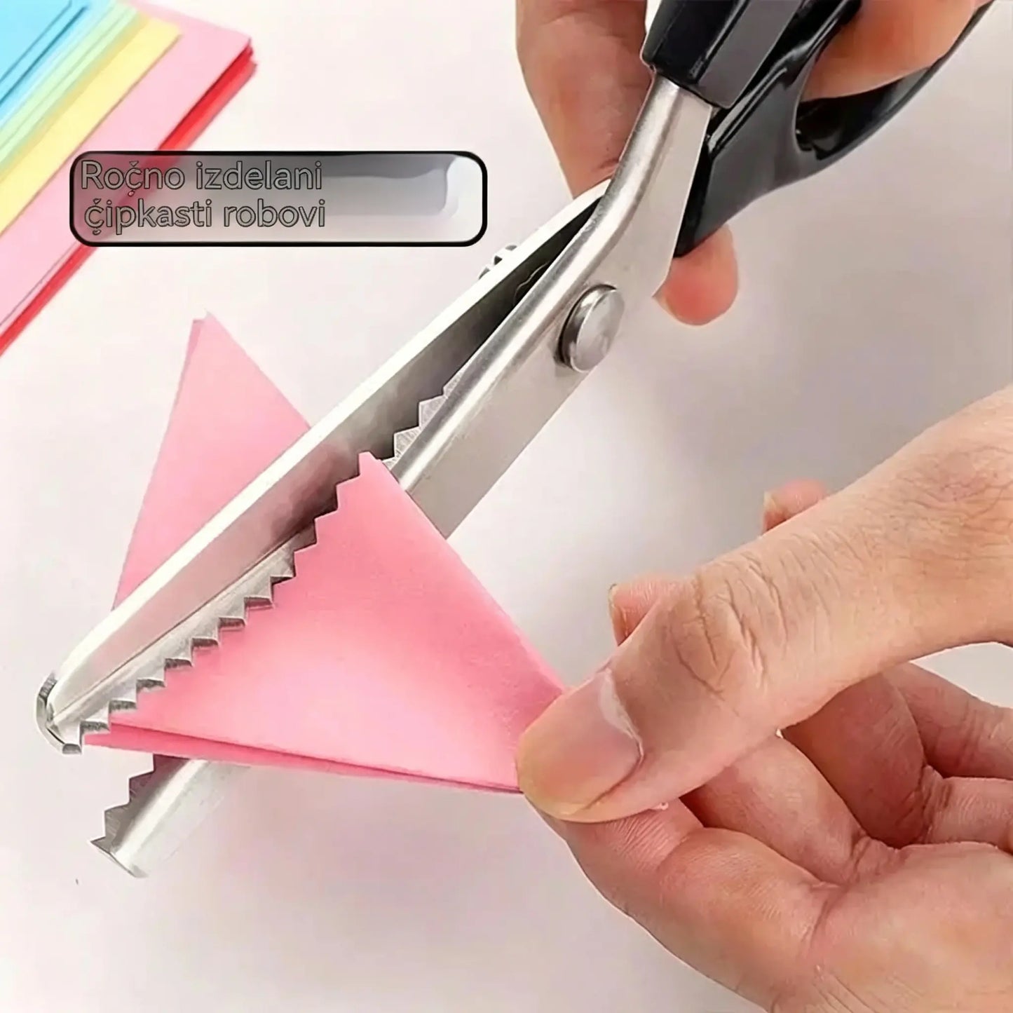 2 kosa za 22 €🔥Kupite enega, enega dobite brezplačno✂️ Profesionalne cikcak škarje - Škarje za blago z ostrimi nazobčanimi rezili