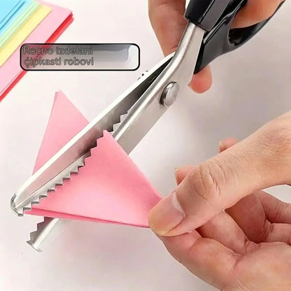 2 kosa za 22 €🔥Kupite enega, enega dobite brezplačno✂️ Profesionalne cikcak škarje - Škarje za blago z ostrimi nazobčanimi rezili