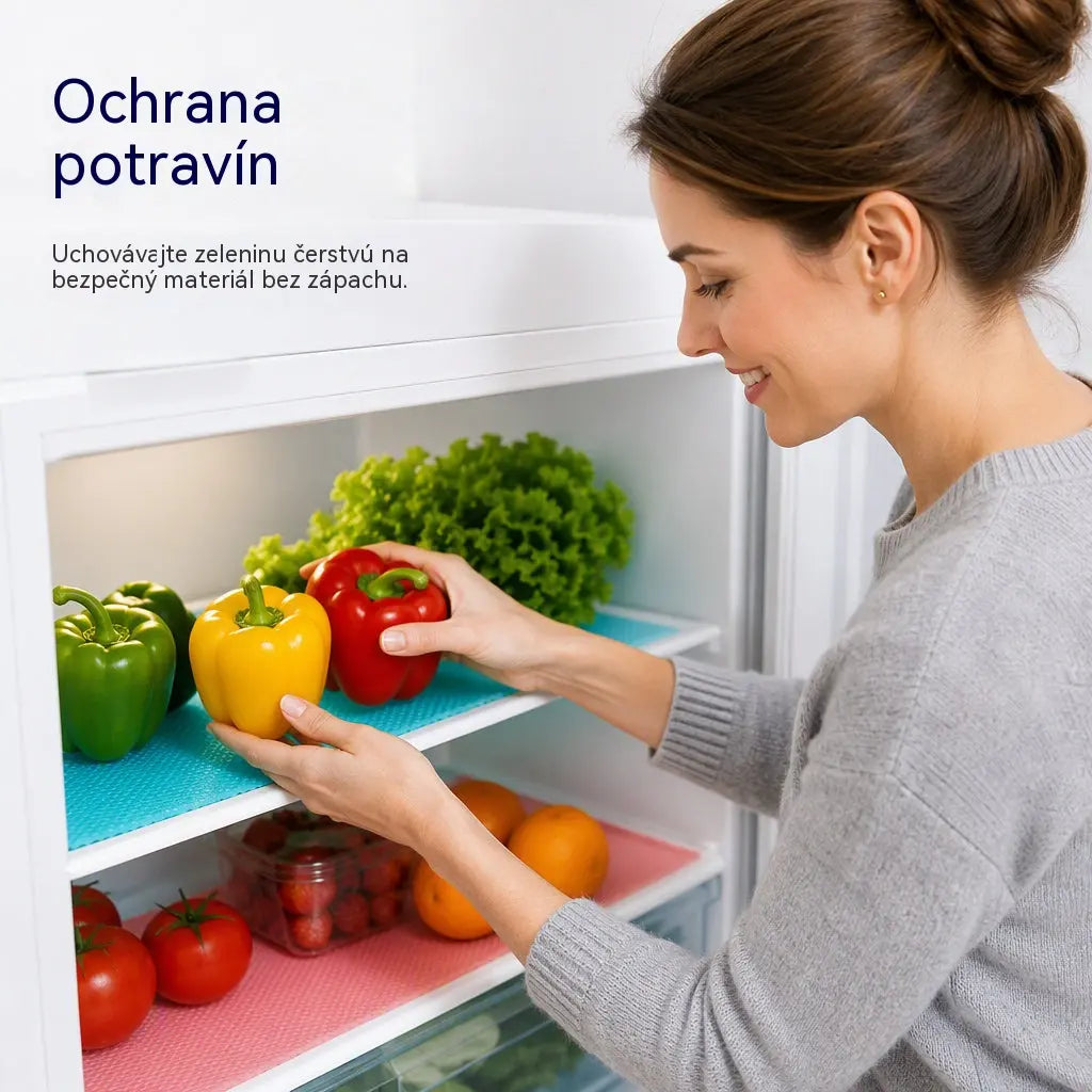🧊 TERAZ ZĽAVA 50%! 🛡️【4 listy】 Vodotesné vložky do poličiek chladničky – Protišmykové, ľahko čistiteľné a bezpečné pre potraviny – Udržiavajú police chladničky čerstvé a usporiadané ✨