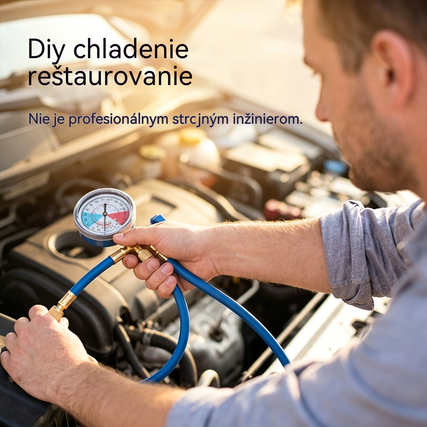 🔧❄️ Plnenie chladiva R134a do klimatizácie Hope s manometrom – Nepriepustné, ľahko čitateľné, vhodné pre klimatizáciu v aute, nákladnom aute alebo domácnosti – Bezpečné plnenie svojpomocne 🚗