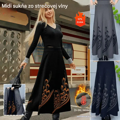 【S-3XL】Hrubá vlnená sukňa na jeseň a zimu, módna a všestranná