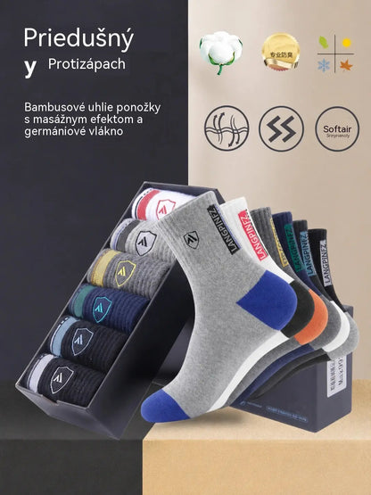 😍🧦【10 párov】Pánske bavlnené dezodoračné ponožky, nové 2026, absorbujúce pot