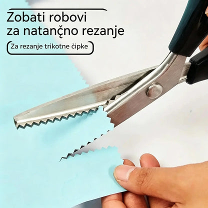 2 kosa za 22 €🔥Kupite enega, enega dobite brezplačno✂️ Profesionalne cikcak škarje - Škarje za blago z ostrimi nazobčanimi rezili