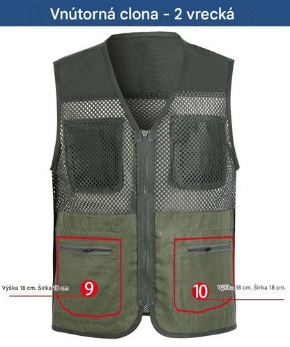 Jednoduchá a praktická vesta s viacerými vreckami 🔥【XL-4XL】