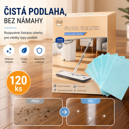 🧹90-účelové čistiace obrúsky na podlahu – účinné odstraňovanie škvŕn, svieža vôňa 🌿