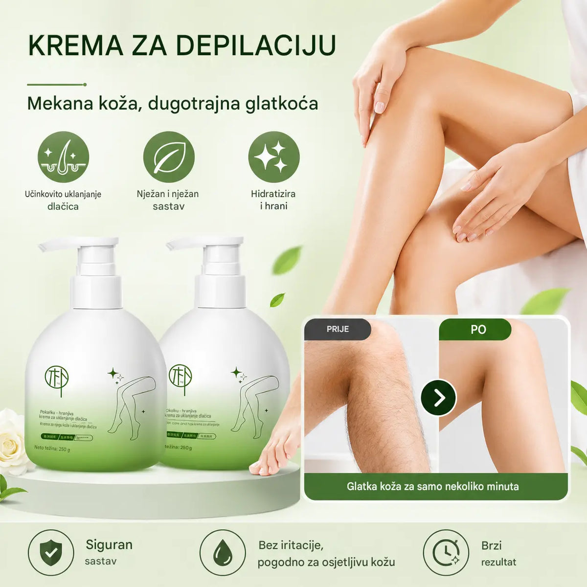 ✨Nježan i koži prijazan set za uklanjanje dlačica | Ponuda je vremenski ograničena🎁
