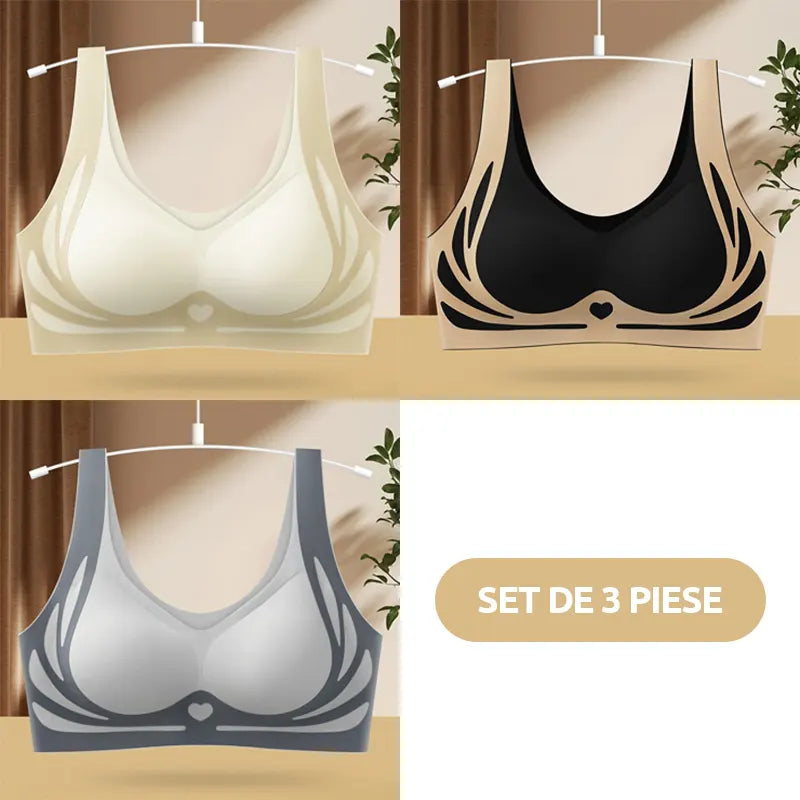 ❤️ Najnižšia cena vôbec【balenie 3 kusov】Vysoko elastická bezšvová push-up podprsenka pre plnšie veľkosti ❤️ 【40–85 kg】