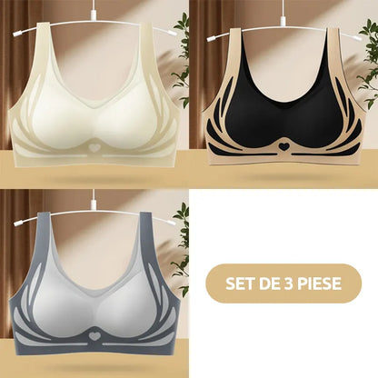 ❤️ Najnižšia cena vôbec【balenie 3 kusov】Vysoko elastická bezšvová push-up podprsenka pre plnšie veľkosti ❤️ 【40–85 kg】
