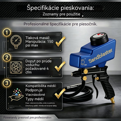 🔫✨ Prenosná pieskovacia pištoľ s gravitačným účinkom – na odstraňovanie hrdze, leptanie a odhrotovanie.
