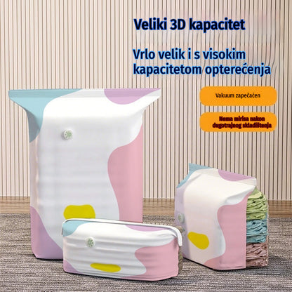 🧳【Set od 5 dijelova】💨 Velika, stlačiva vakuumska vrećica za pohranu: nije potrebna pumpa, nepropusna je i idealna za uštedu prostora u koferima i kod kuće ✈️