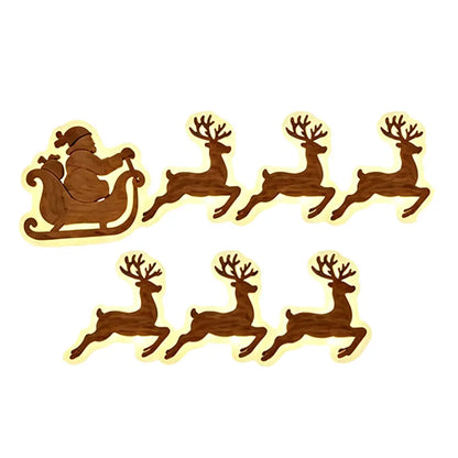 🎄✨Osvetlená drevená vianočná silueta na stenu