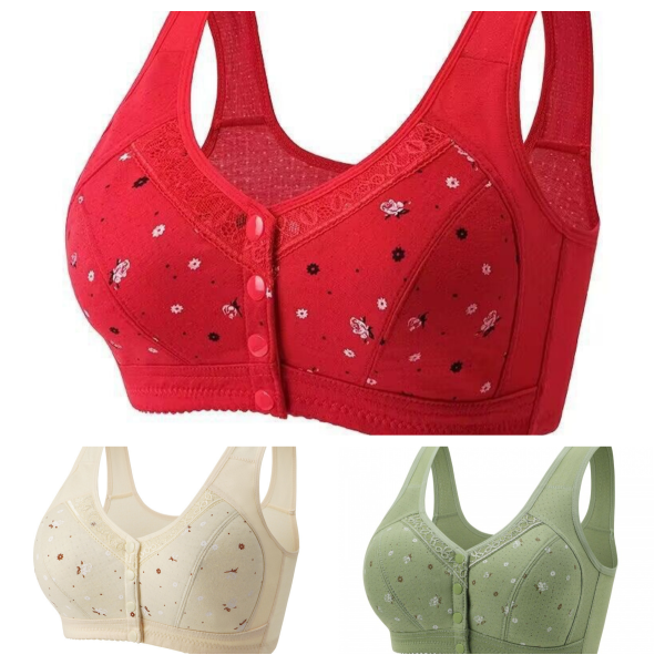 🎀🌟【1 sada za 3 kusy】👙 【45 – 100 kg】Nová veľká čipkovaná podprsenka pohodlného štýlu (59 % zľava)