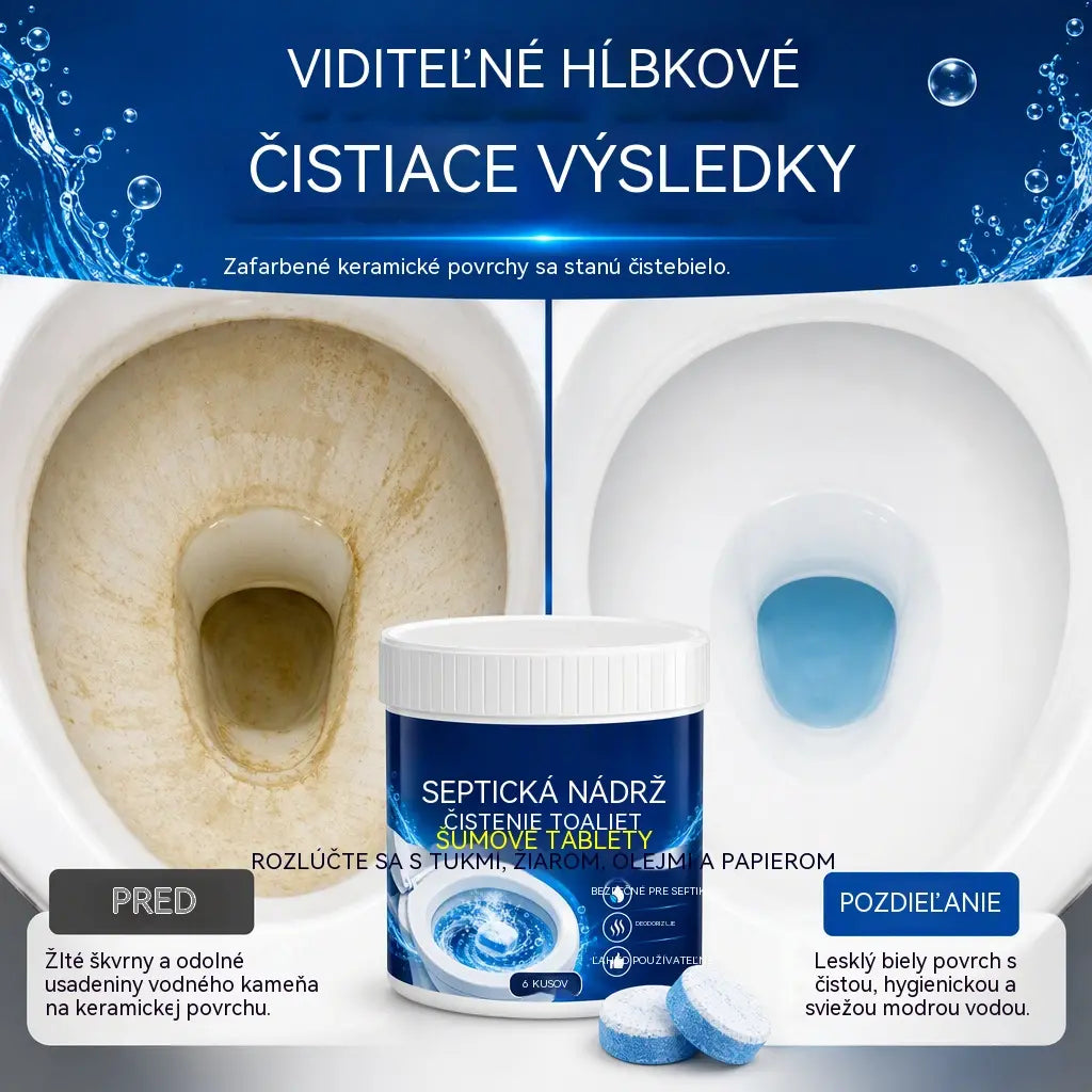🚽【Kúp 1, získaj 1 zadarmo】✨Šumivé tablety na čistenie toalety bezpečné pre septiky