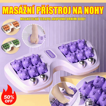 【Kúpte 1 a dostanete 1 zadarmo】🔥Nový produkt💜Prenosný masážny prístroj na nohy s dvoma valčekmi💜