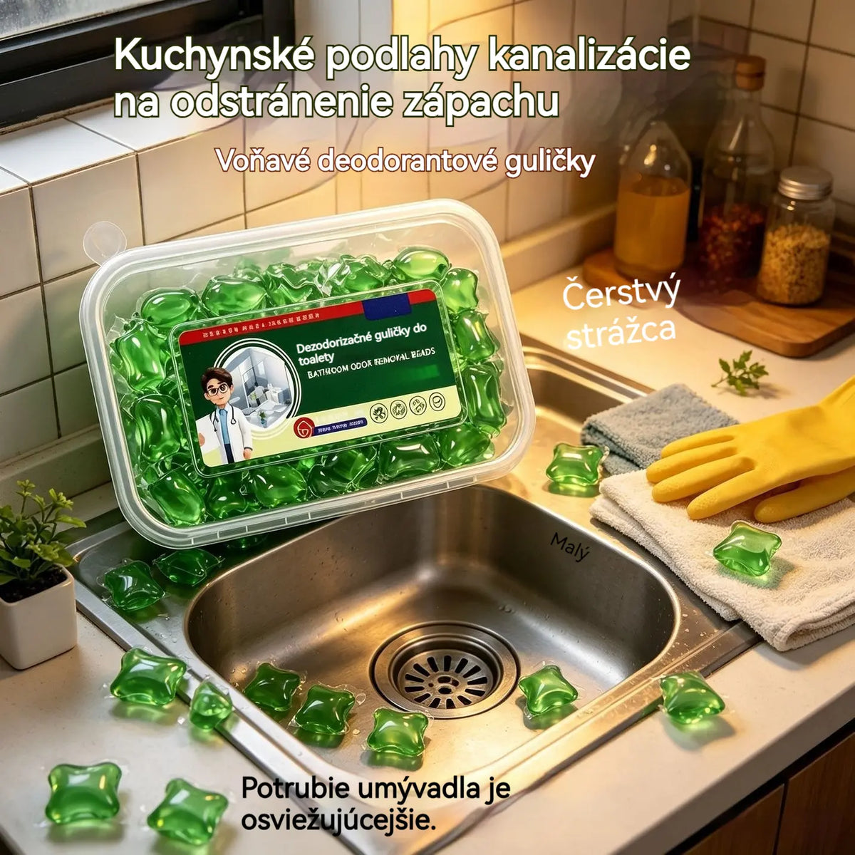 2 škatule (spolu 100 tabliet)🏠💧Deodoračné kapsuly Drain – bioenzýmové zloženie neutralizuje pachy priamo pri ich zdroji.