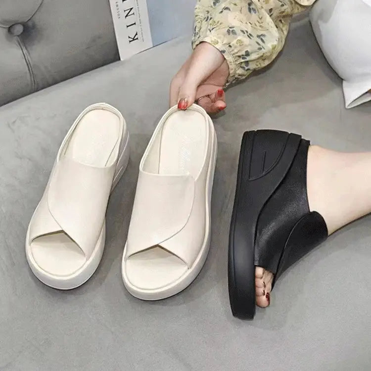 💥【ZĽAVA 30%】🔥[Podpätok 5,5 cm] 【35-42】Sandále na kline s mäkkou podrážkou