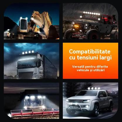 🚨💡【Kúpte 1 a získajte 1 zadarmo】99W okrúhle LED svetlomety pre upravené vozidlá, pomocné svetlomety pre terénne vozidlá