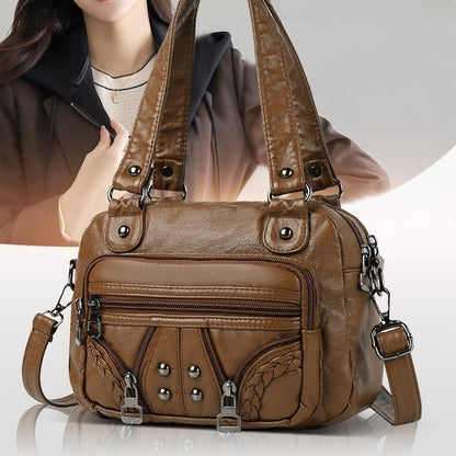 👛✨Veľká dámska kabelka z mäkkého koženého materiálu