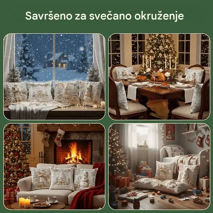 Božićna rasprodaja 49% POPUSTA🎄Jastučnica s božićnom tematikom 【4 komada】