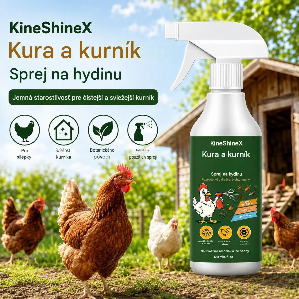 【Kúp 1, získaj 1 zadarmo】Prírodný čistiaci sprej na hydinárne