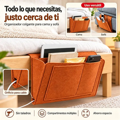 🛏️【Kúpte 1 a dostanete 1 zadarmo】✨ Zavesný organizér na posteľ z plsti | Mimoriadne odolná úložná taška do spálne, ktorú možno pripevniť bez vŕtania