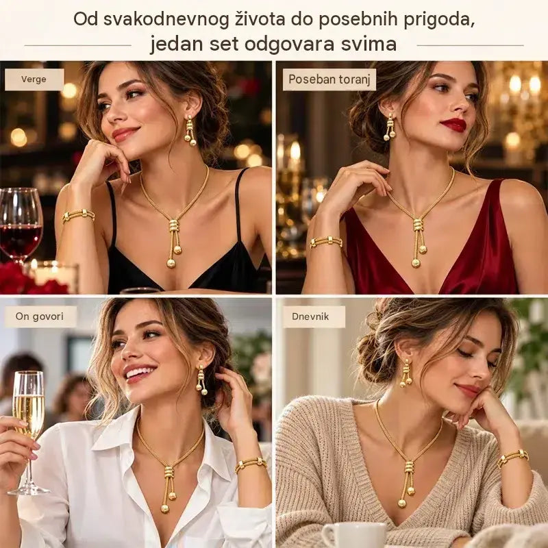 ✨💎Komplet nakita od tri dijela (ogrlica, naušnice i narukvica)