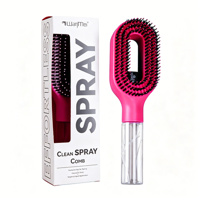 💖💨Un peine con función de pulverización de un solo botón para evitar eficazmente que el cabello se enrede.