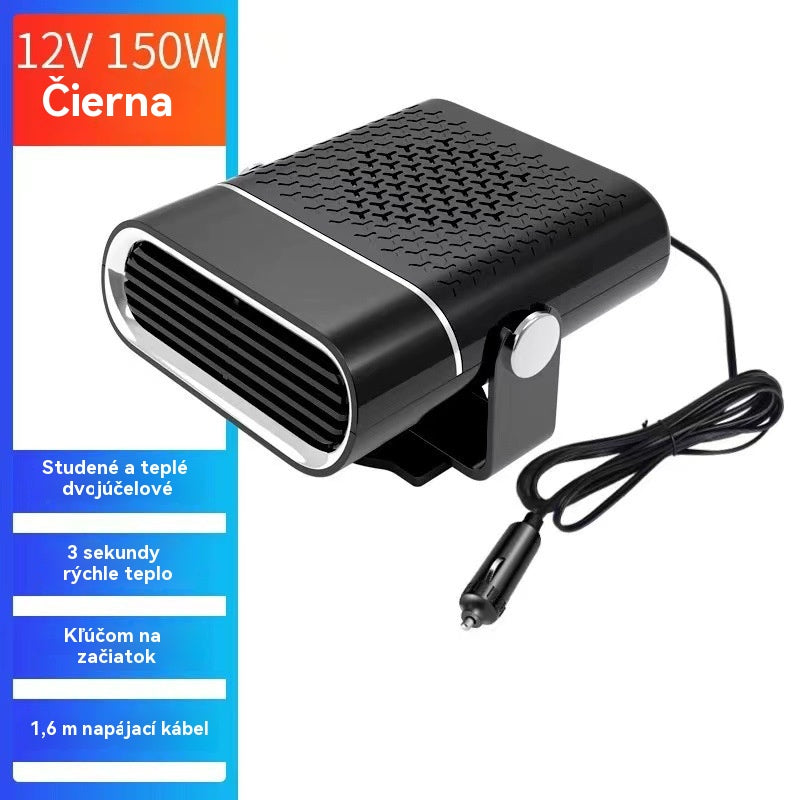 🚗🔥 Prenosný ohrievač a ventilátor do auta 2 v 1 – 360° rotácia, rýchle rozmrazovanie, kúrenie a chladenie, ultratichý a ľahký pre všetky ročné obdobia!