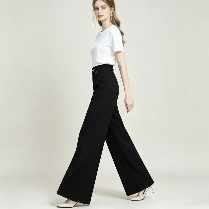 👖❤️【M-4XL】Nové vysoko kvalitné rovné nohavice, ležérne letné vrchné nohavice, jednoduché úzke nohavice s vysokým pásom