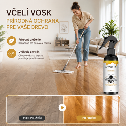 🍯 Leštiaci sprej na drevo s včelím voskom na údržbu nábytku a prevenciu prasklín.