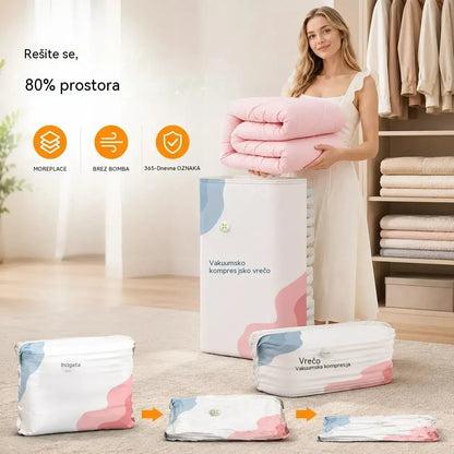 🧳 5 artiklov za samo 25 € 💨 Velike, fleksibilne vakuumske vrečke za shranjevanje: Zračna črpalka ni potrebna, neprepustne, idealne za prihranek prostora v kovčku in doma ✈️