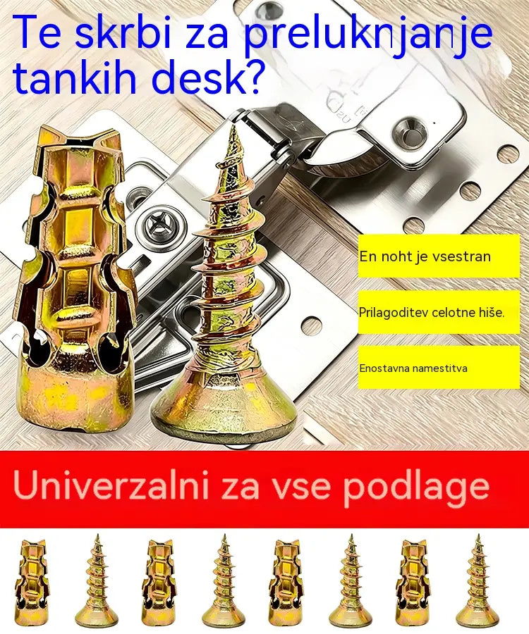 【🔥100 kompletov v prodaji】🧰⚒️ Popravilo pohištva, kratki raztegljivi vijaki, popravilo in montaža tečajev iz kamna/ploščic/omare.