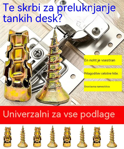 【🔥100 kompletov v prodaji】🧰⚒️ Popravilo pohištva, kratki raztegljivi vijaki, popravilo in montaža tečajev iz kamna/ploščic/omare.