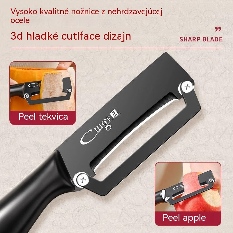 🍅✨【Kúpte 1 a dostanete 1 zadarmo】Multifunkčný nôž na šúpanie, ktorý sa skvele hodí na krájanie na plátky, rezance aj kocky!