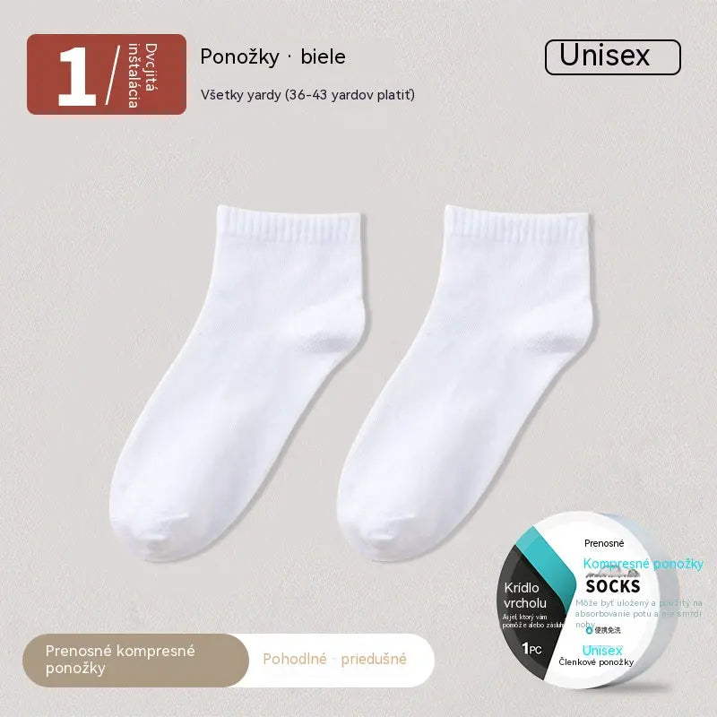 🧦【10 párov】🎖️🎉Jednorazové bavlnené cestovné ponožky, odolné proti zápachu a opotrebeniu