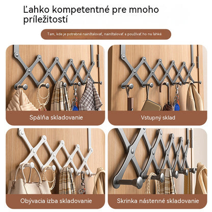 🏠🌟【Nerezová oceľ + 6-násobné skladanie】Nastaviteľný háčik na dvere