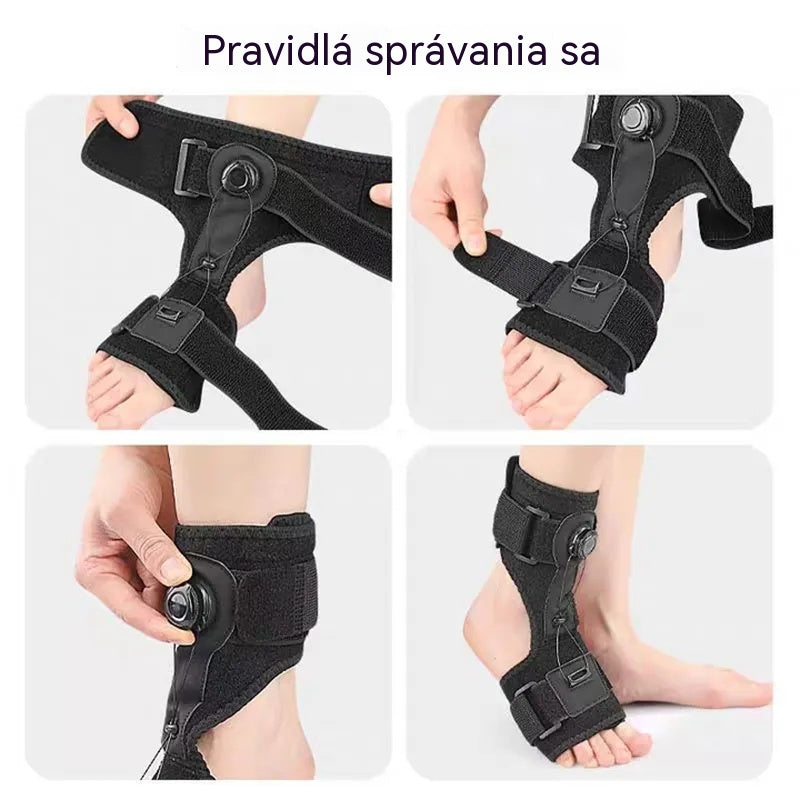 【2 ks】Zdravotnícke ortopedické vložky na liečbu poklesnutého chodidla a plantárnej fasciitídy, s otočným nastavovacím gombíkom a hliníkovou oporou, vhodné na denné aj nočné použitie.
