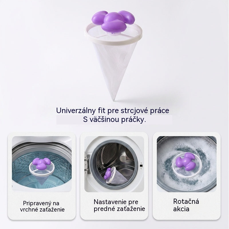🌀6 kusov 22 €✨ Plávajúci filter do práčky – Zachytáva vlákna, vlasy a zvieracie chlpy pri každom praní 🧺