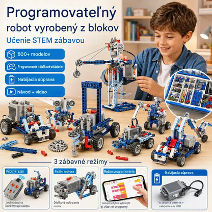 🤖🧩【396 kusov】【Časovo obmedzená ponuka: 50% zľava】Detská stavebnica elektrického robota - stavebné kocky